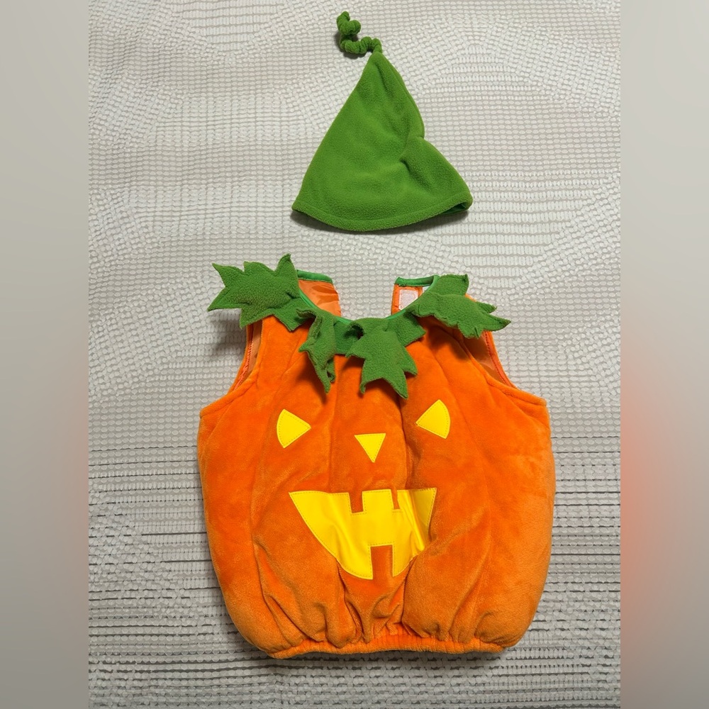 Kids Pumpkin Costume - Orange and Green